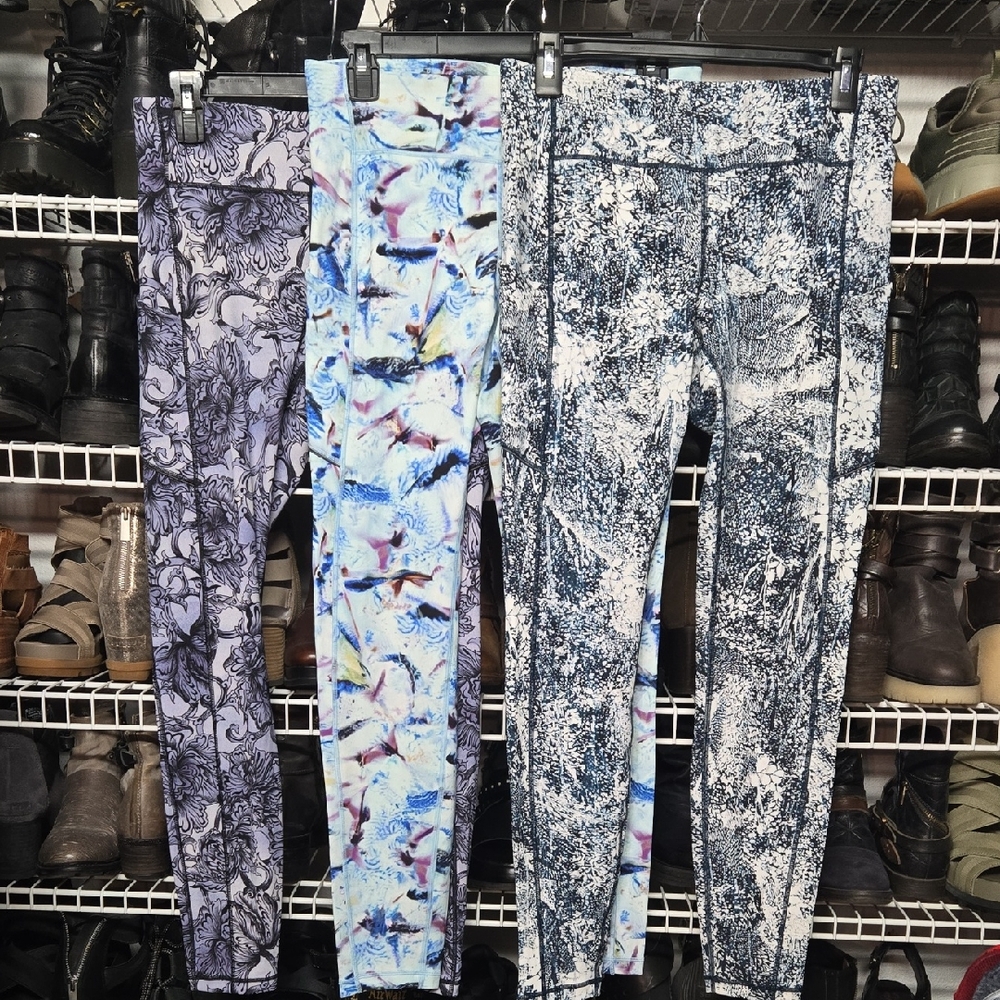 3 PAIR BUNDLE LULULEMON Speed Up Tights 28", EUC, Sz 8